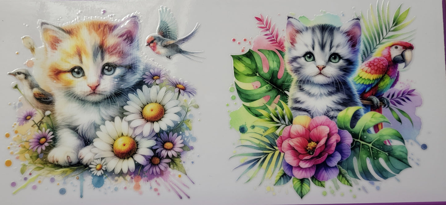 Kittens in flowers 2