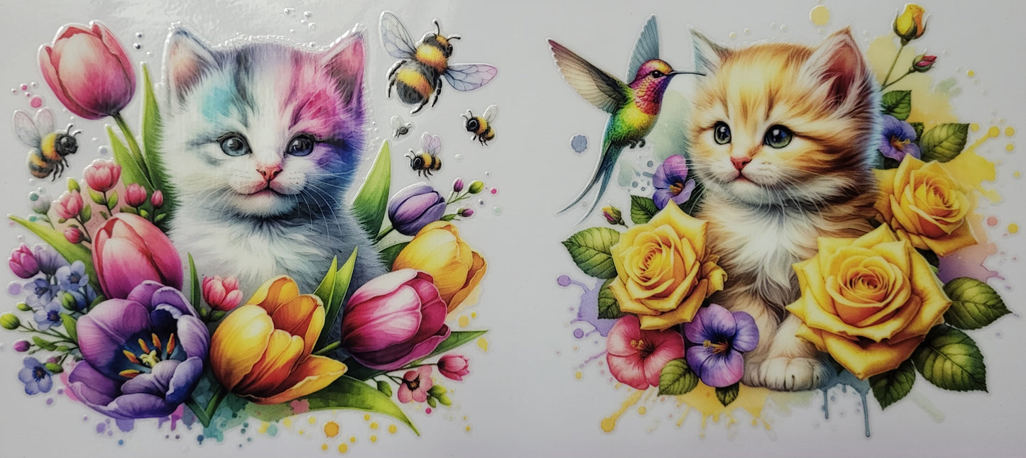 Kittens in flowers 3