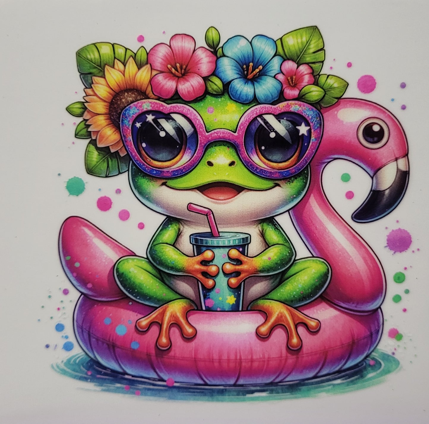 Pink Flamingo Froggie