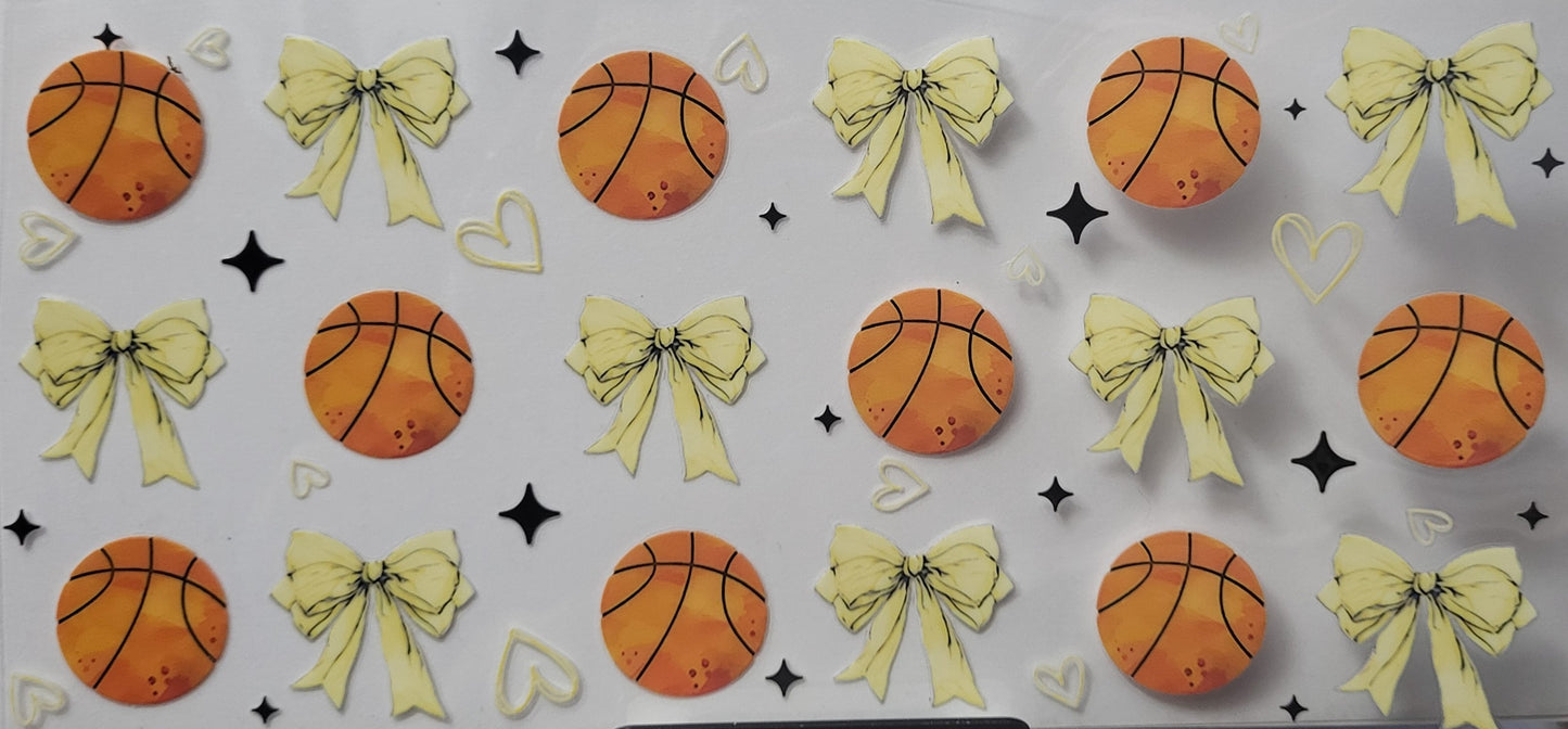 Basketball Yellow Bow