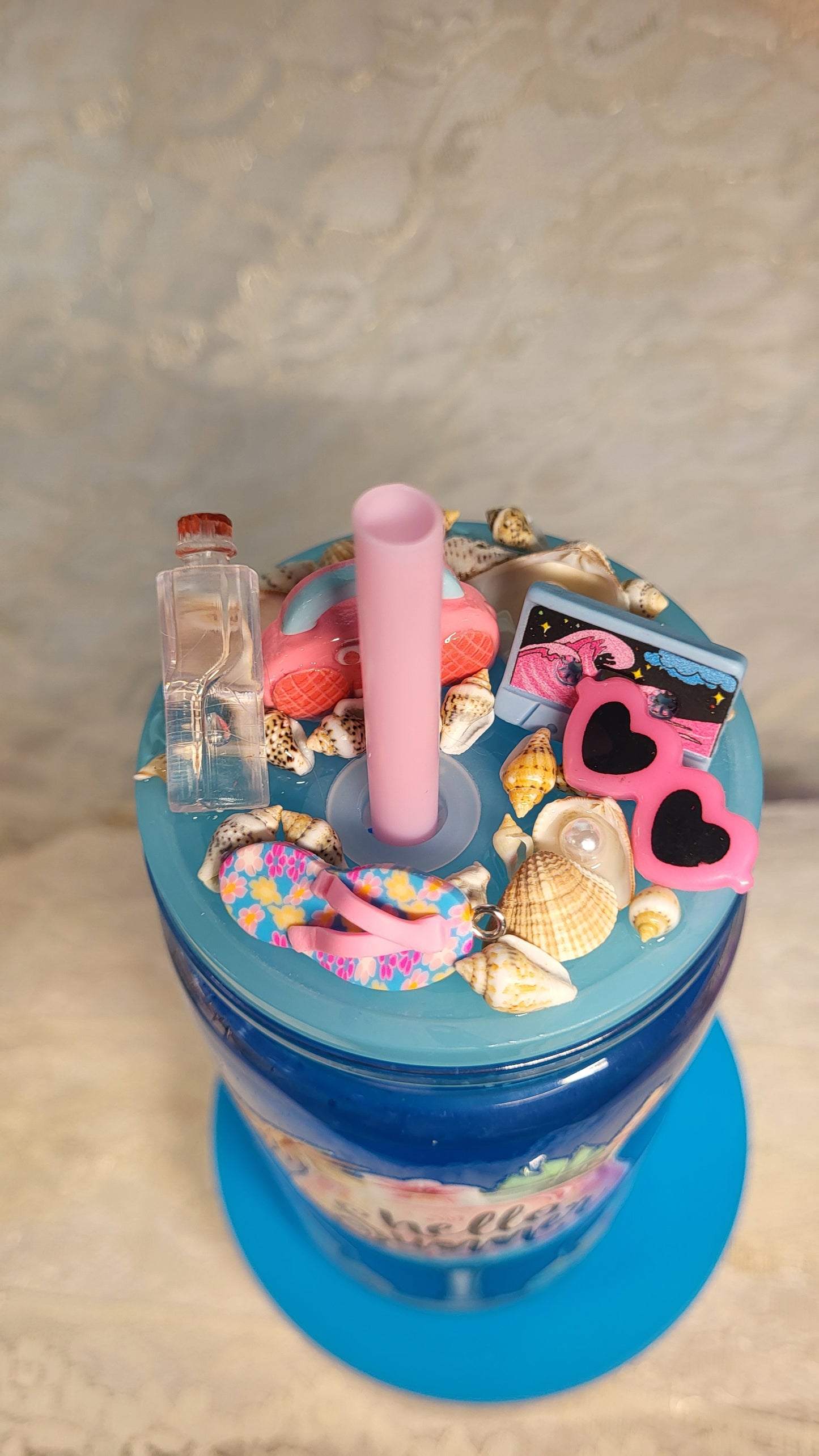 Sandy Beach Summertime Fun 16 Oz Tumbler