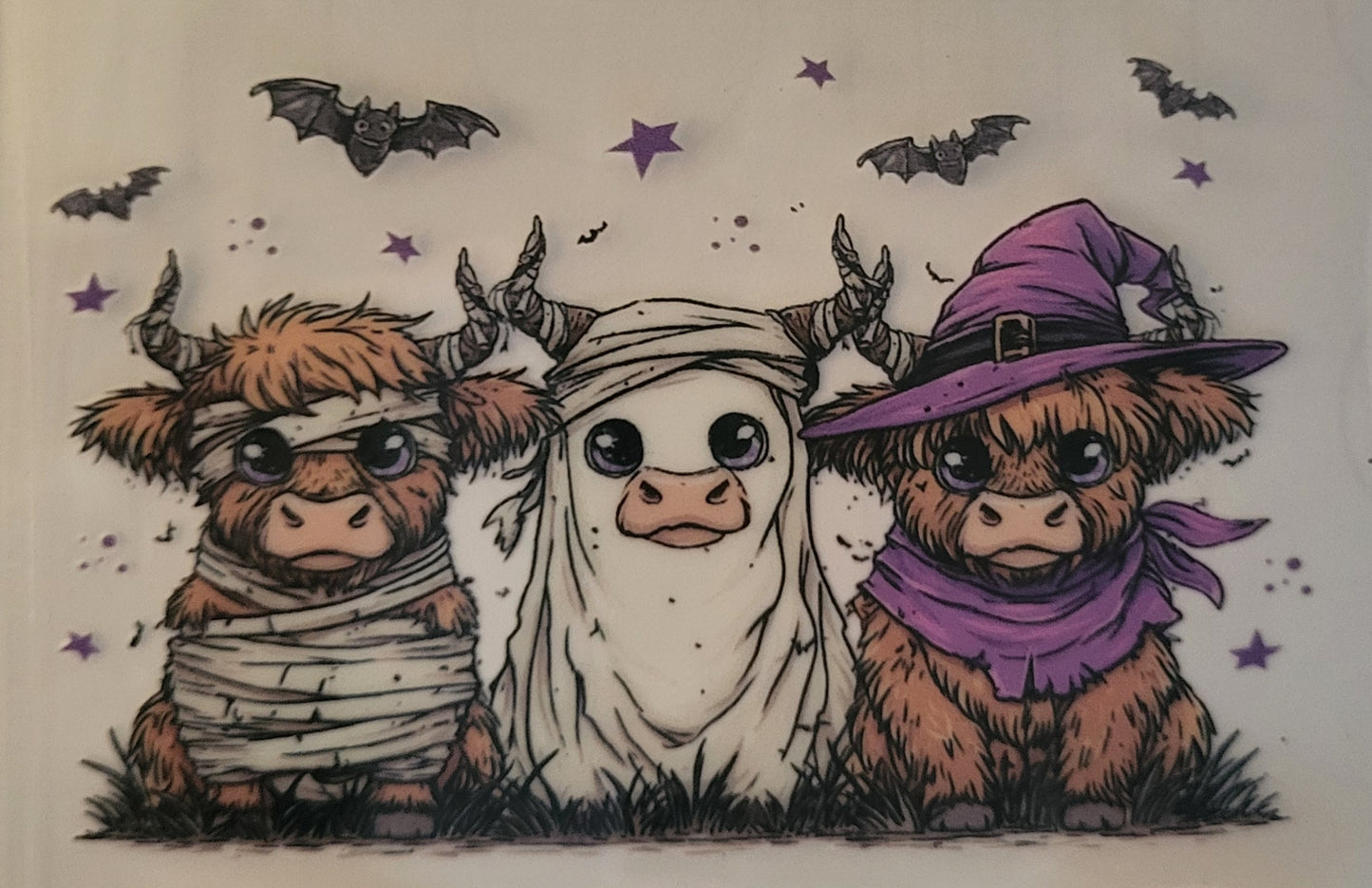 Heifers in costume decal small