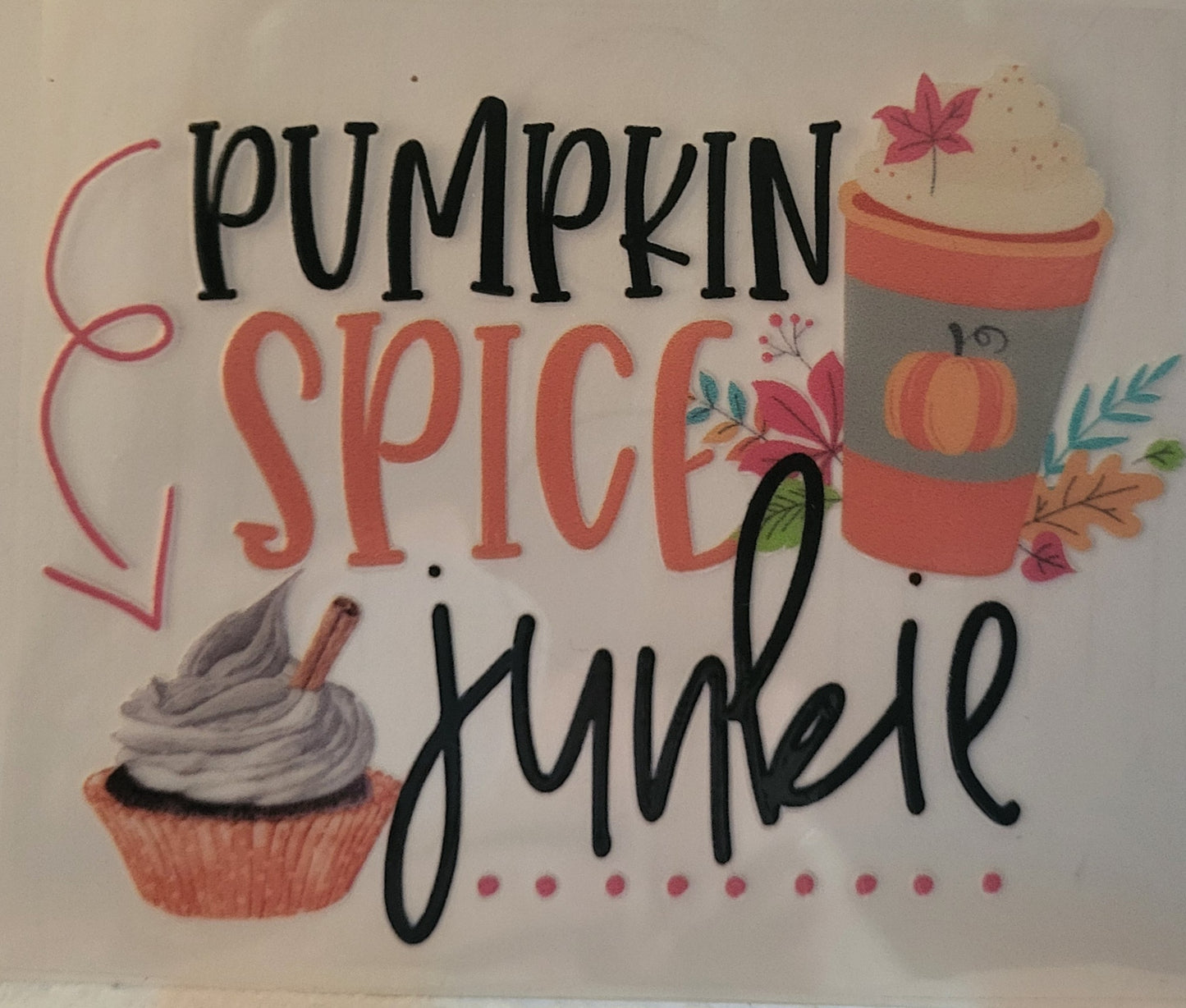 Pumpkin spice junkie decal small