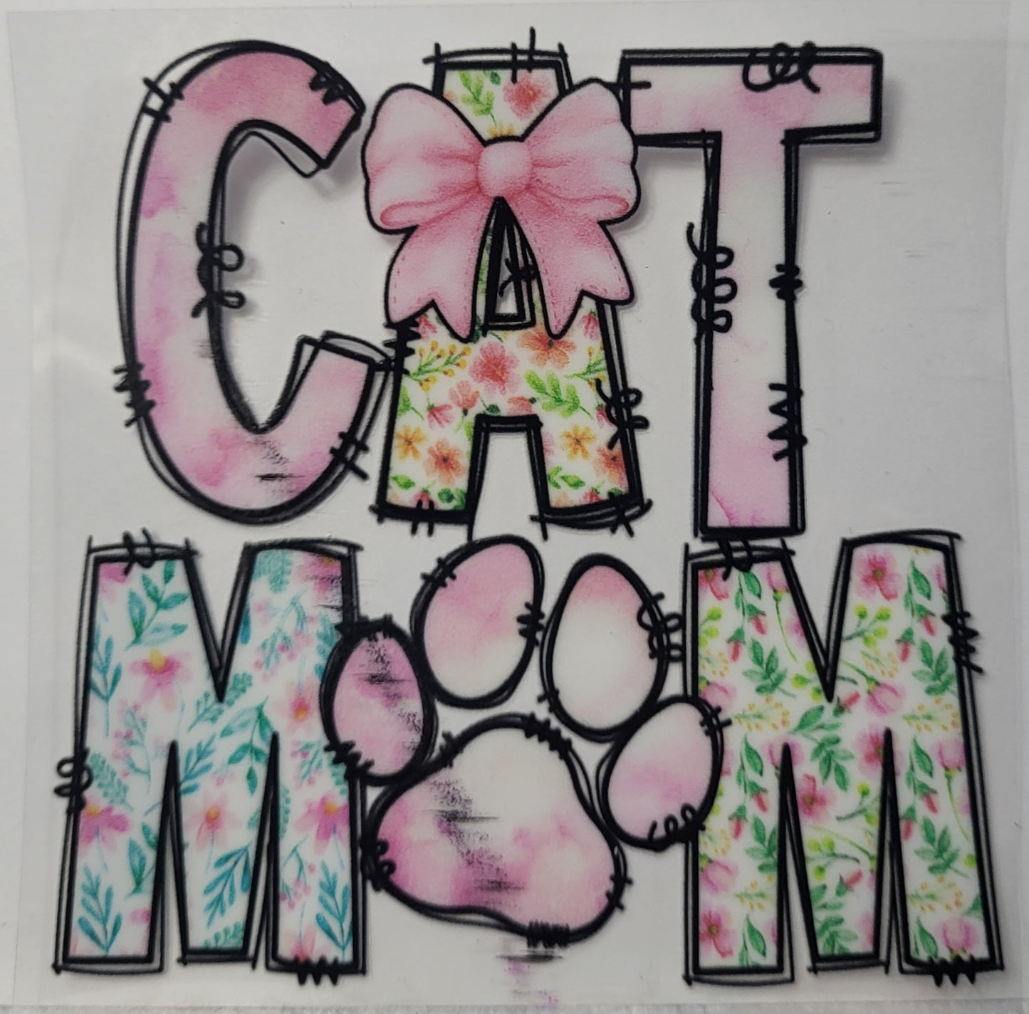 Cat mom decal small