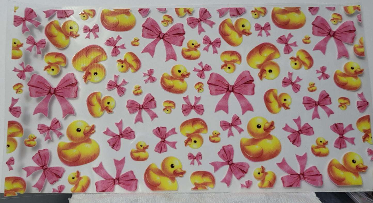 Tiny Ducks and Bows decal large