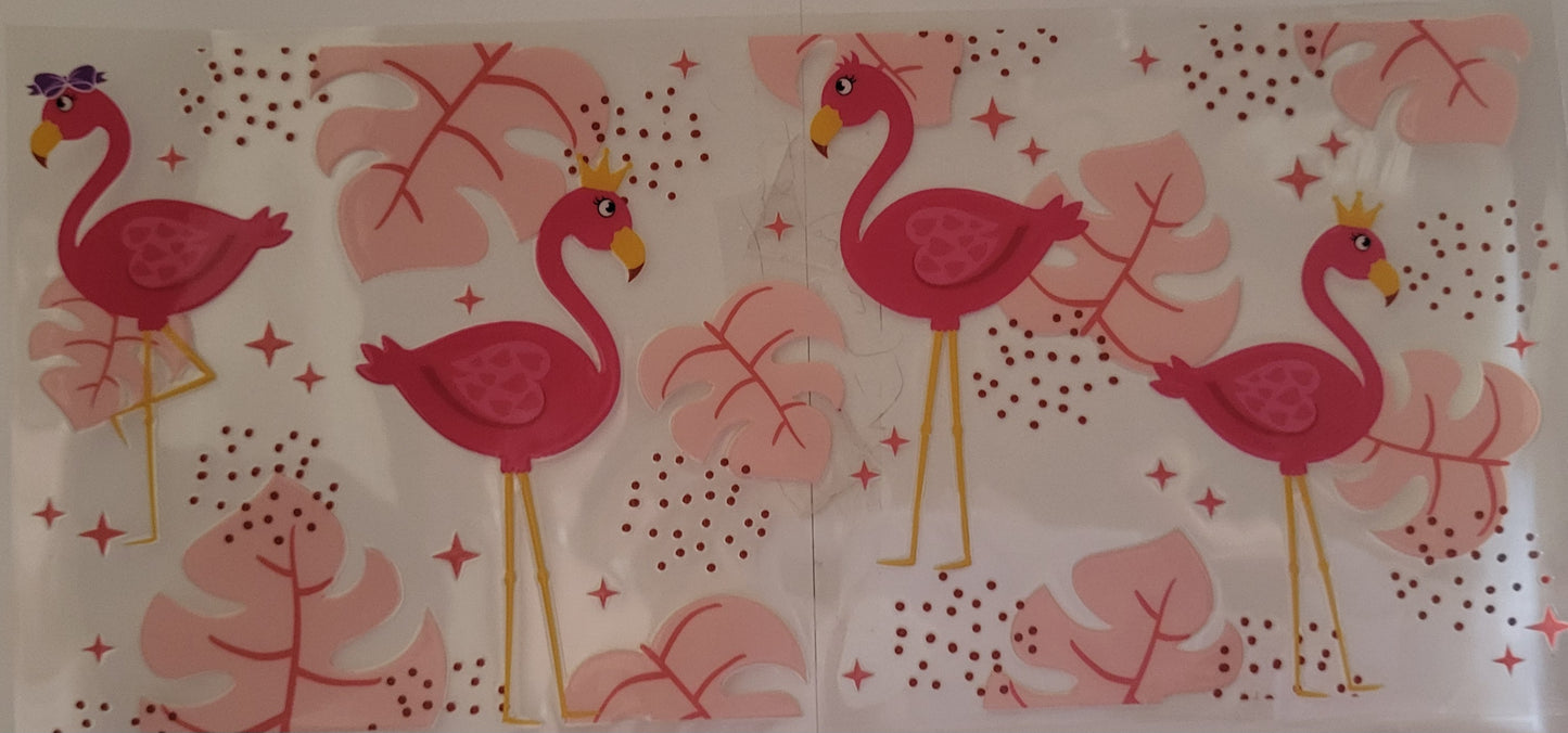 Flamingos decal large
