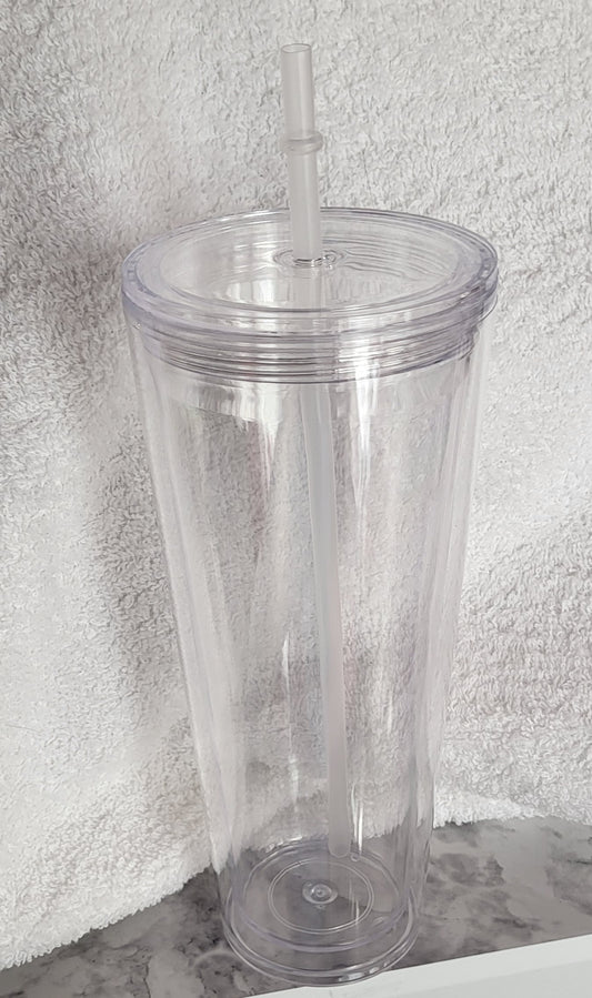 24 oz Acrylic Snow Globe Cups (For Lava and Drip Effect)