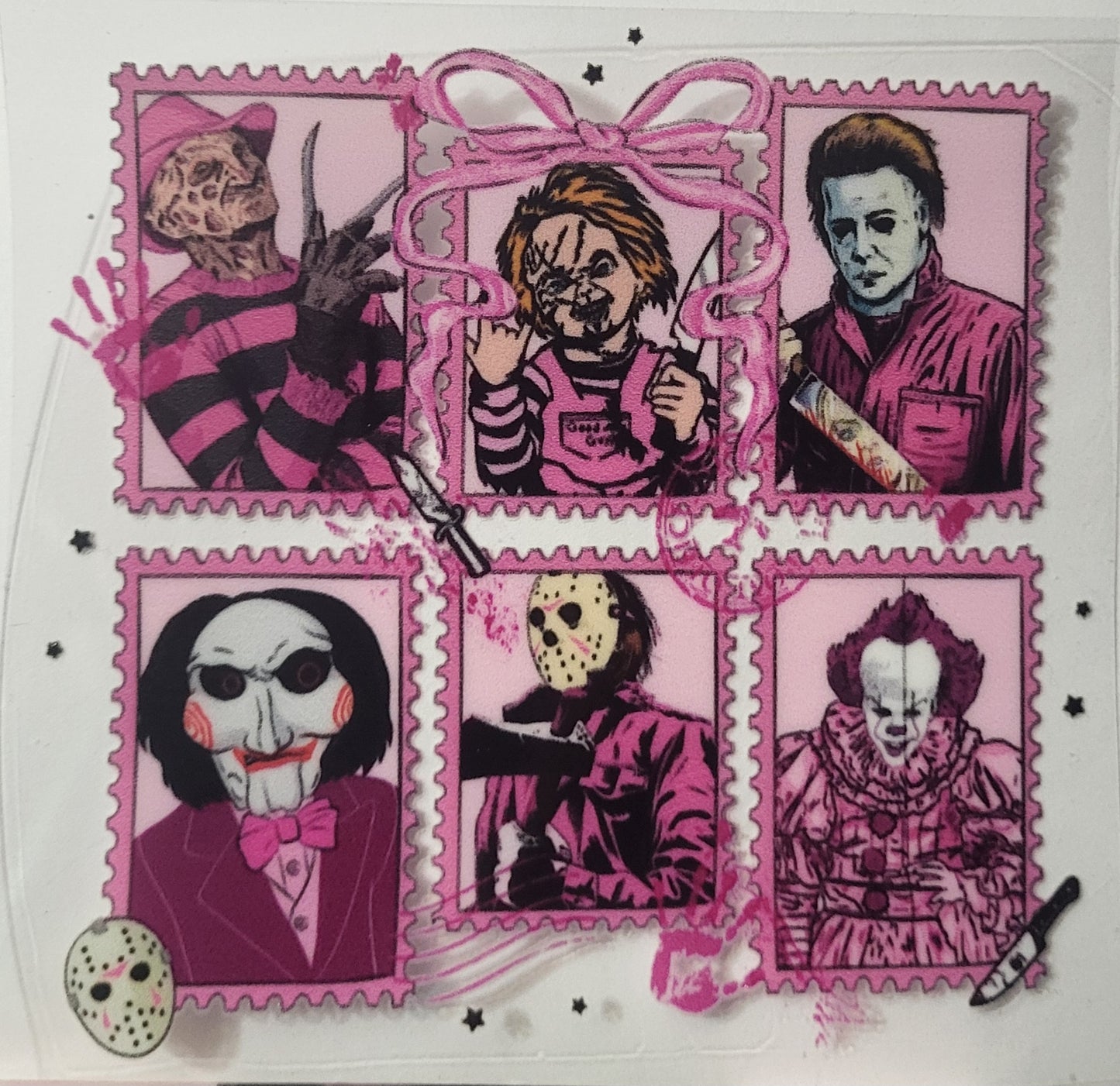 Scary Villians (Pink) decal small