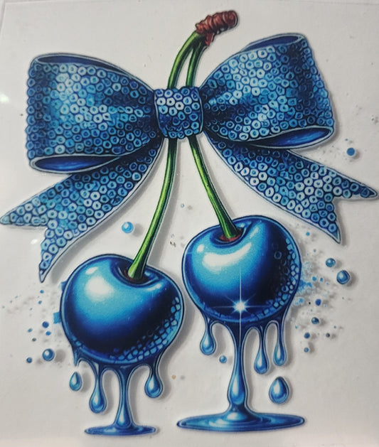Blue Cherries and Bow