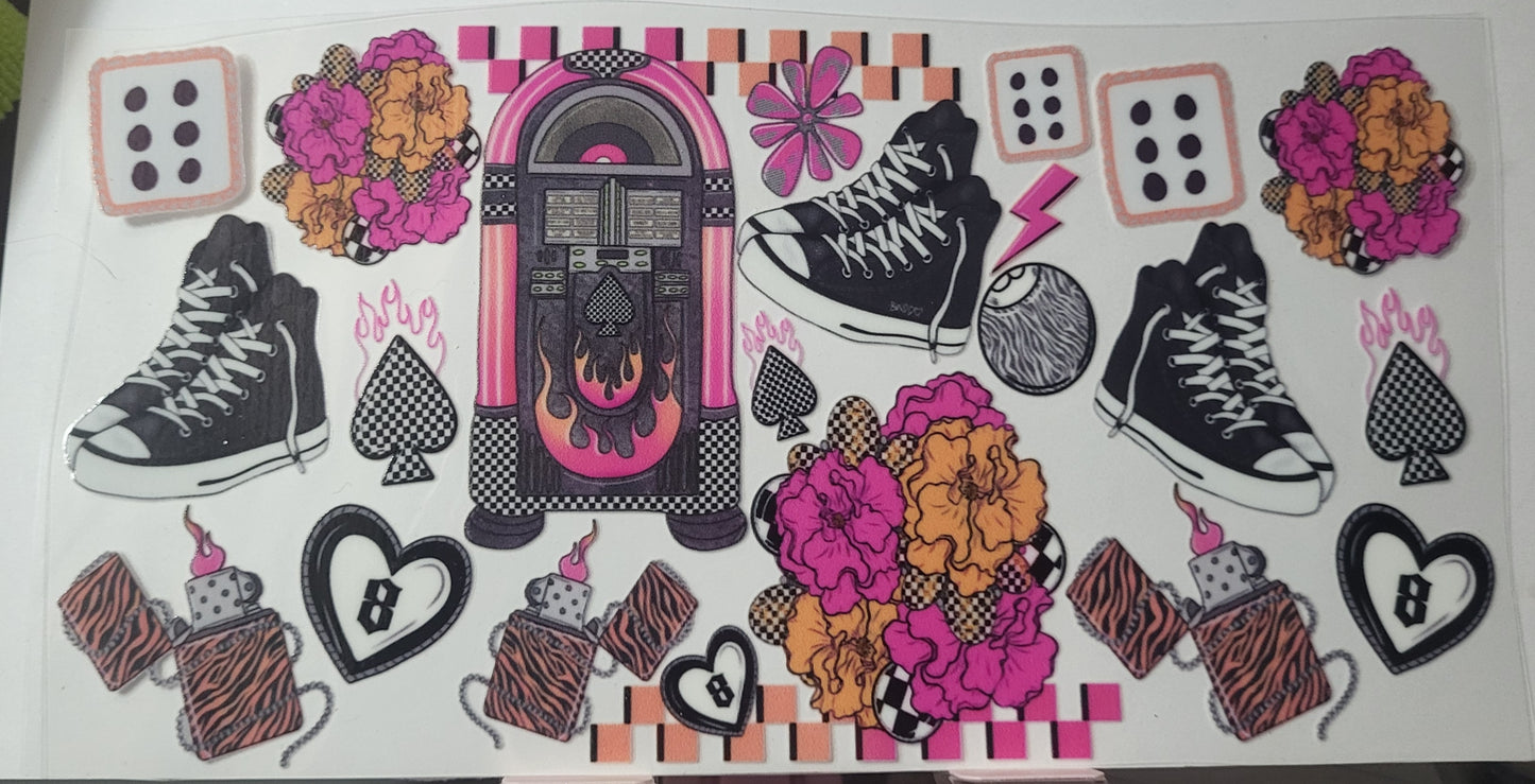 Jukebox 80's Vibes decal large