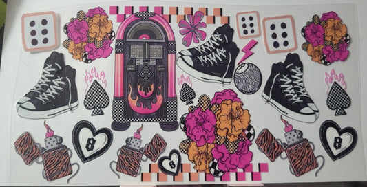 Jukebox 80's Vibes decal large