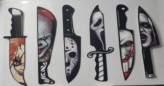 Halloween Villains Knives decal large
