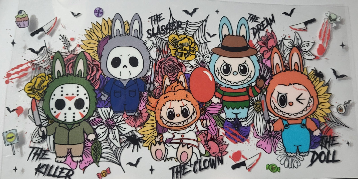 Labubu Halloween Villains decal large