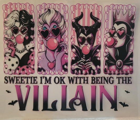 Pink lady villain decal small