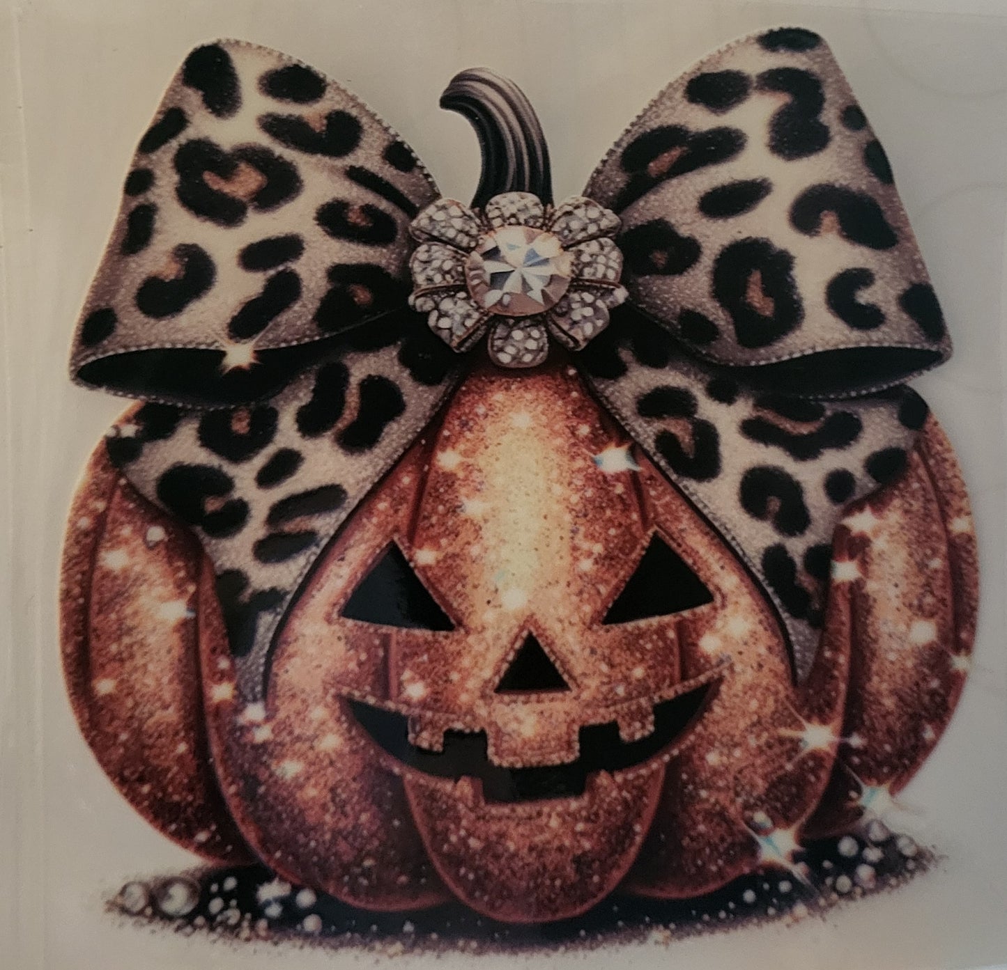 Sparkly pumpkin decal small