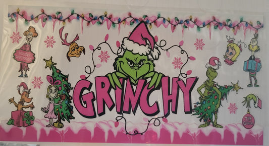Grinchy xmas decal large