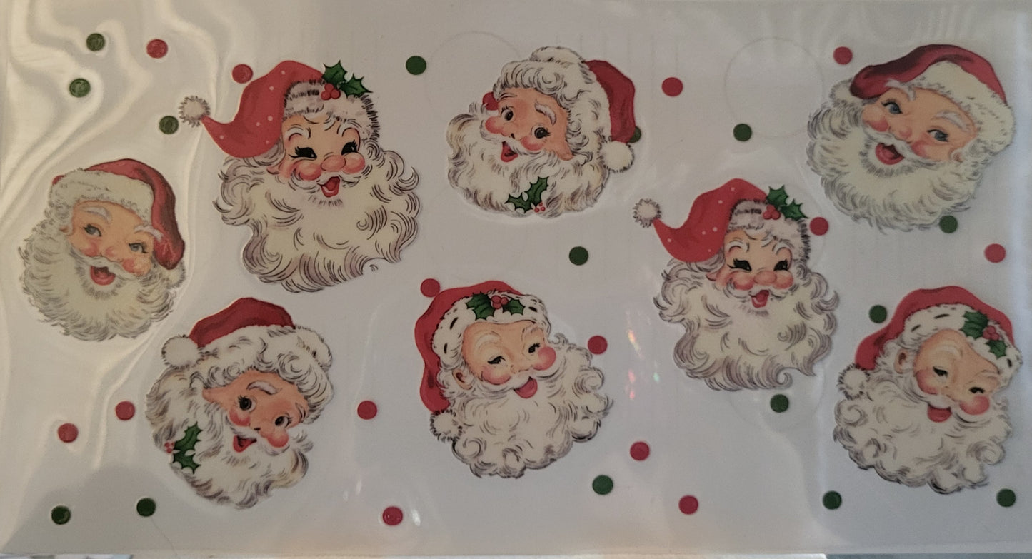 Vintage Santa's decal large
