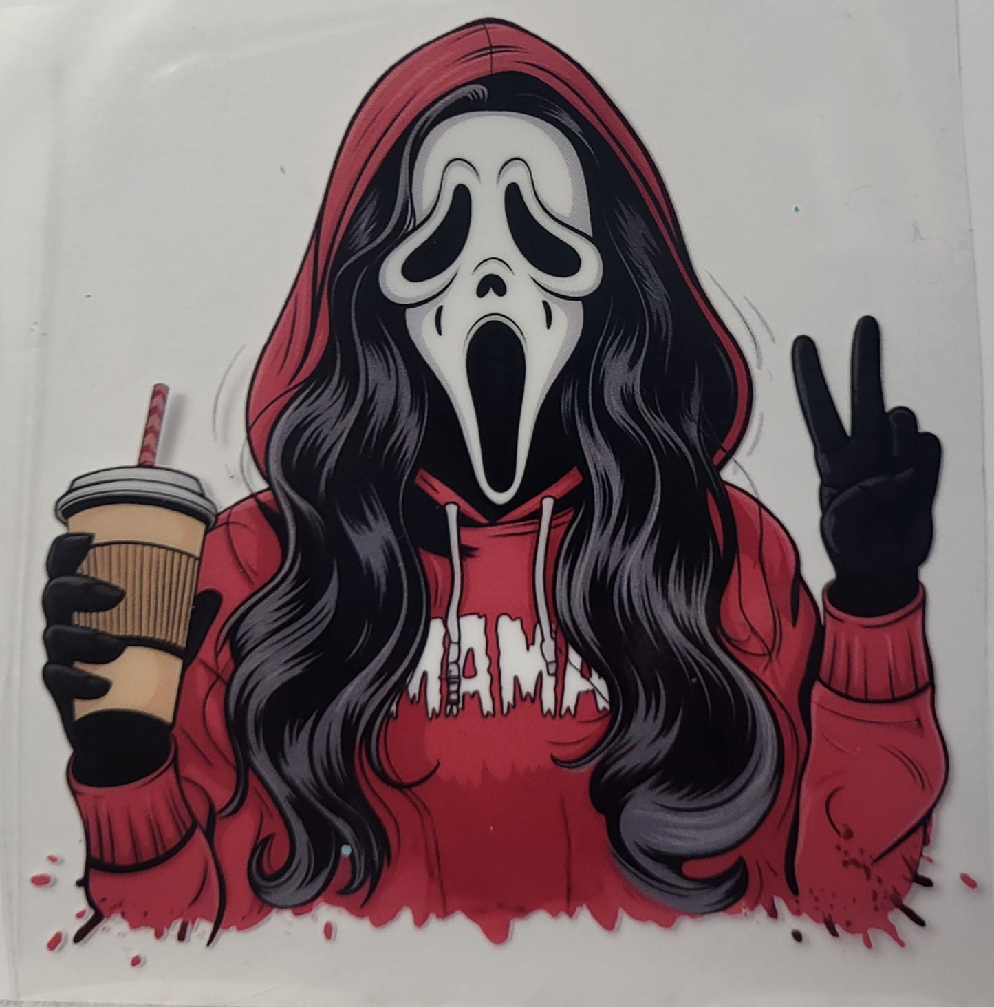 Scream mama in hoodie decal small