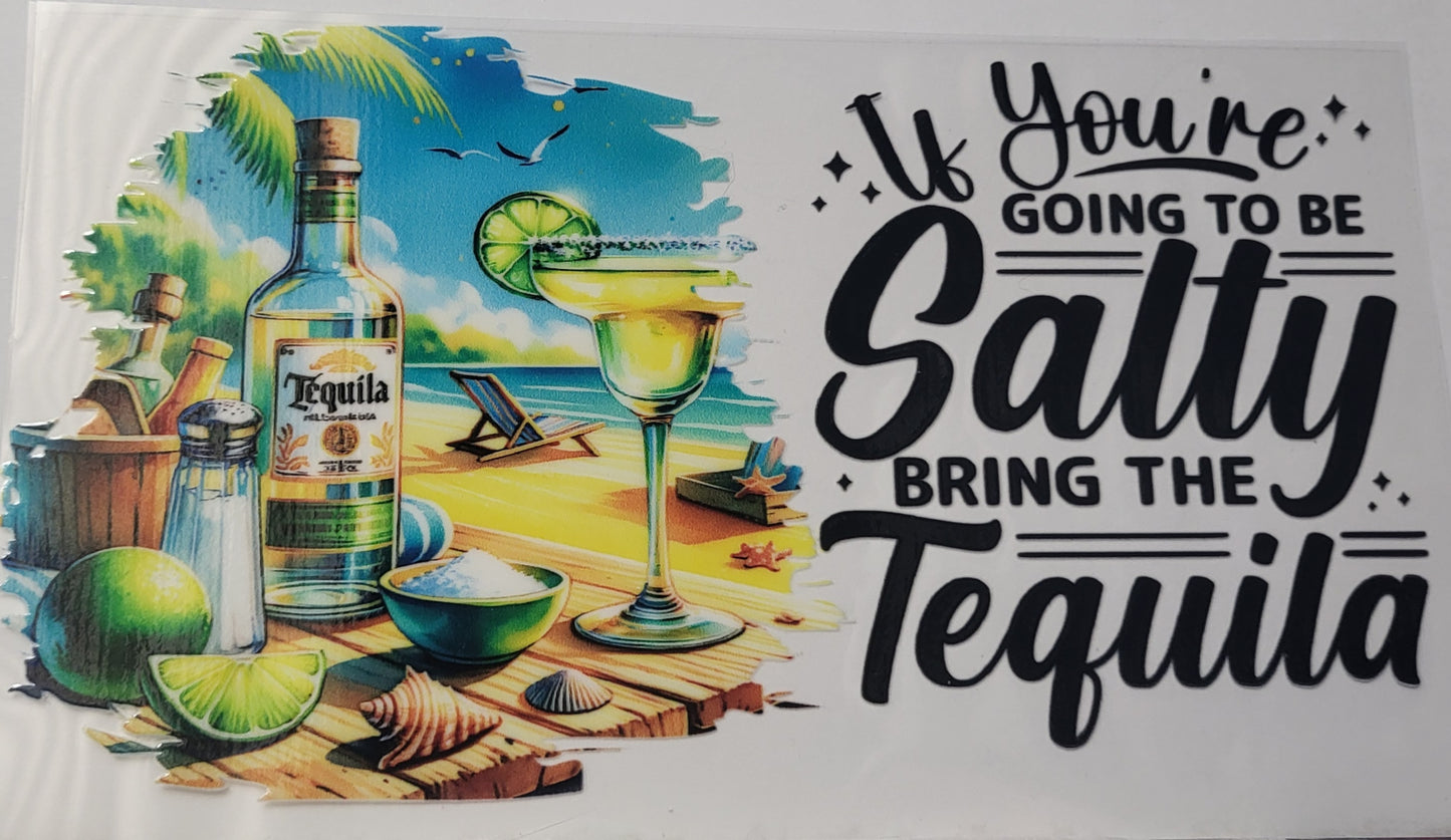 Salty Tequila decal large