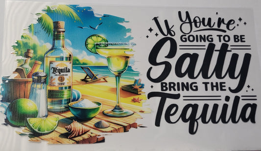 Salty Tequila decal large