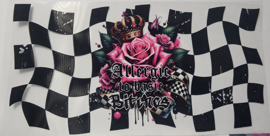 Allergic to basic bitches  decal large