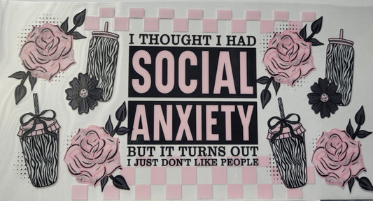 Social Anxiety decal large